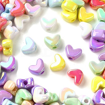 UV Plating Opaque Acrylic Beads MACR-F083-12-1