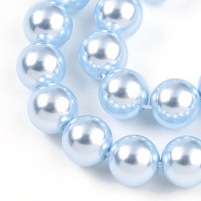 Baking Paint Pearlized Glass Pearl Bead Strands HY-N002-6mm-A05-1