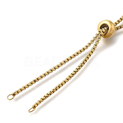 Adjustable 304 Stainless Steel Slider Bracelet/Bolo Bracelets Making STAS-I153-03G-04-1