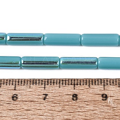 Electroplate Opaque Glass Beads Strands EGLA-Q132-02A-F02-1