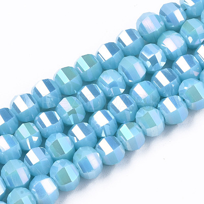 Electroplate Glass Beads Strands EGLA-S194-01A-A-1