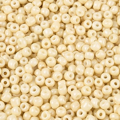 8/0 Baking Paint Glass Round Seed Beads SEED-S036-01B-19-1