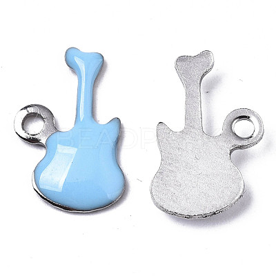 201 Stainless Steel Enamel Charms STAS-N088-15F-1