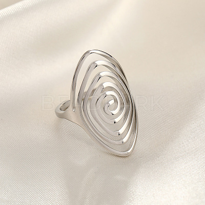304 Stainless Steel Cuff Open Rings FS-WGD6945-09-1