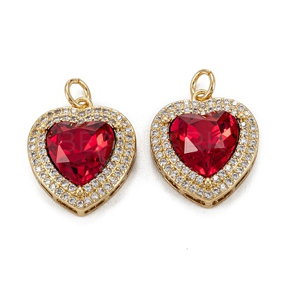 Brass Micro Pave Cubic Zirconia Pendants KK-G404-B-01-1