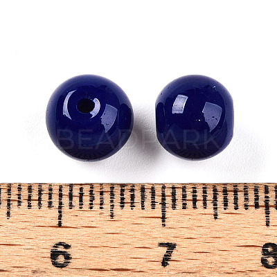 Opaque Solid Color Glass Beads GLAA-N007-8mm-A04-1