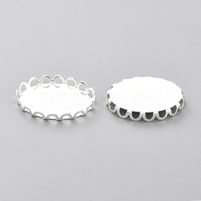 304 Stainless Steel Cabochon Settings STAS-Y001-10S-1