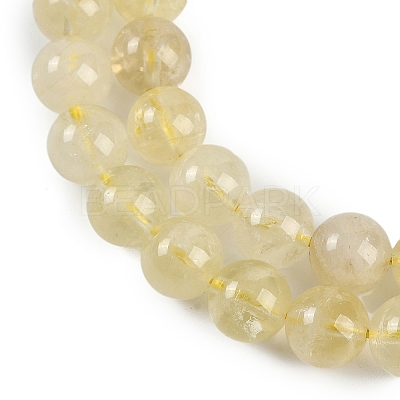 Natural Lemon Quartz(Heated) Beads Strands G-H062-A01-02-1