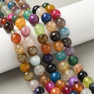 Natural Agate Beads Strands G-M437-C01-01T-1