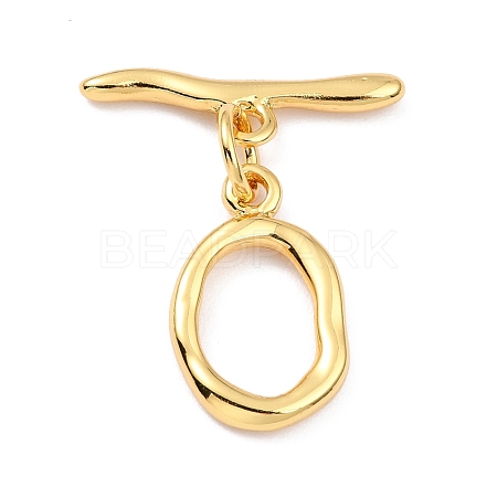 Rack Plating Brass Toggle Clasps X-KK-B036-01G-1