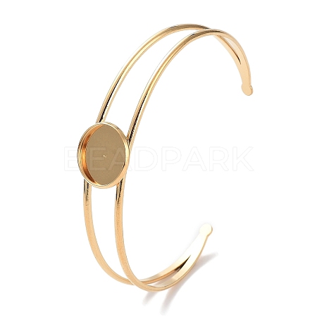 Ion Plating(IP) 304 Stainless Steel Bracelets Setting Making BJEW-B090-03A-G-1
