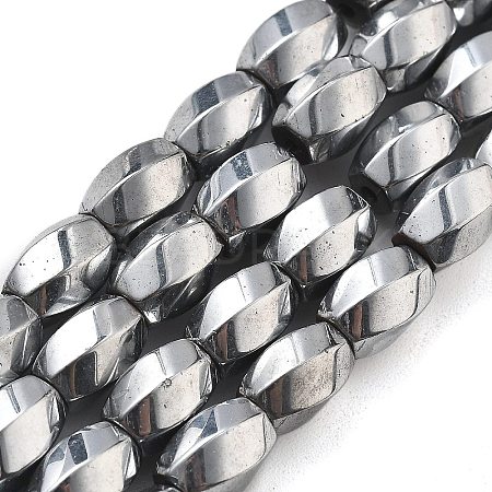Electroplated Synthetic Magnetic Hematite Beads Strands G-P545-G01-02G-1