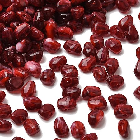 Opaque Acrylic Imitation Gemstone Beads OACR-G061-04G-1