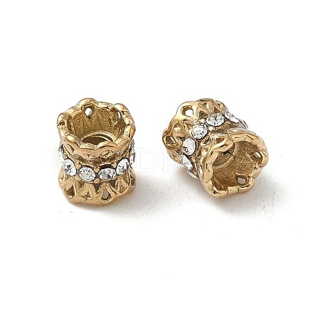 304 Stainless Steel Rhinestone Beads STAS-V015-13G-1