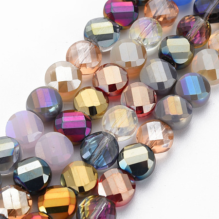Electroplate Glass Beads Strands EGLA-T008-22-1
