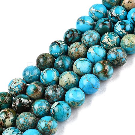 Natural Imperial Jasper Beads Strands G-N342-63C-1