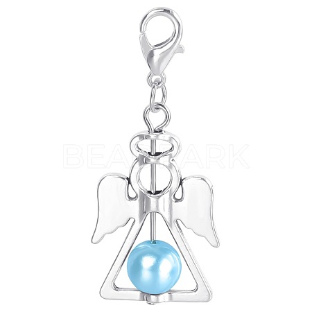Alloy Angel Pendant Decorations KEYC-PW0009-04A-1