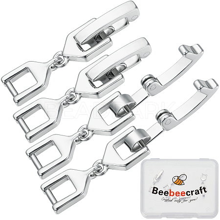 6Pcs Brass Fold Over Clasps KK-BBC0016-41P-1
