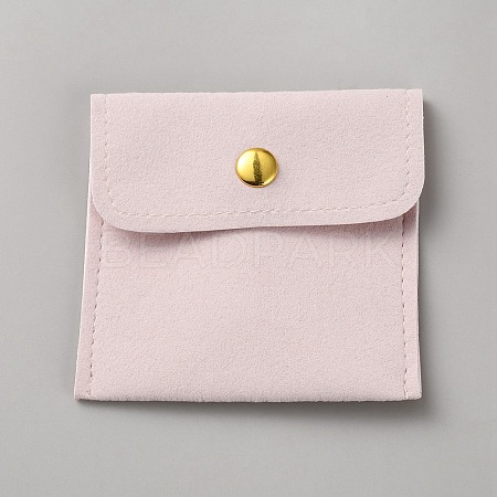 Square PU Leather Jewelry Packaging Bags with Snap Button ABAG-WH0100-08A-1