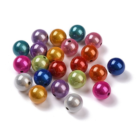 Spray Painted Acrylic Beads MACR-Q154-01A-1