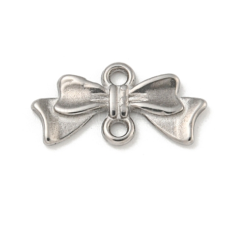 Non-Tarnish 304 Stainless Steel Bowknot Links Connector Charms STAS-N103-97P-1