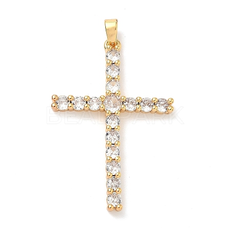 Brass Micro Pave Cubic Zirconia Pendants KK-A281-26B-G-1