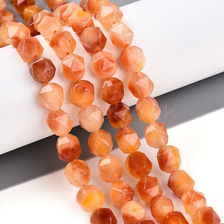 Dyed Natural White Jade Beads Strands G-T139-8mm-45U-1