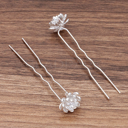 Hair Accessories Iron Hair Fork Findings OHAR-PW0001-078S-1
