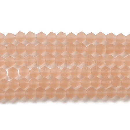 Imitate Austrian Crystal Frosted Glass Beads Strands GLAA-F029-TM4mm-B12-1