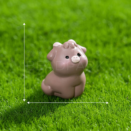 Resin Potted Plant & Animals Mini Model PW-WG442D2-12-1