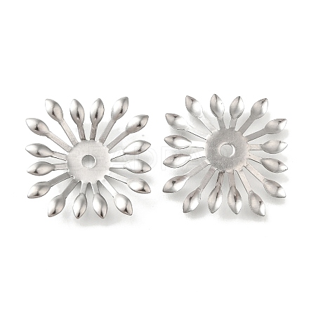 304 Stainless Steel Bead Caps X1-STAS-B087-10H-P-1