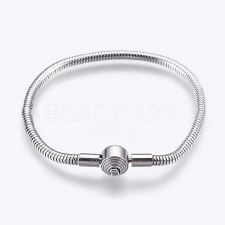 304 Stainless Steel European Style Bracelet Making STAS-E428-07A-P-1