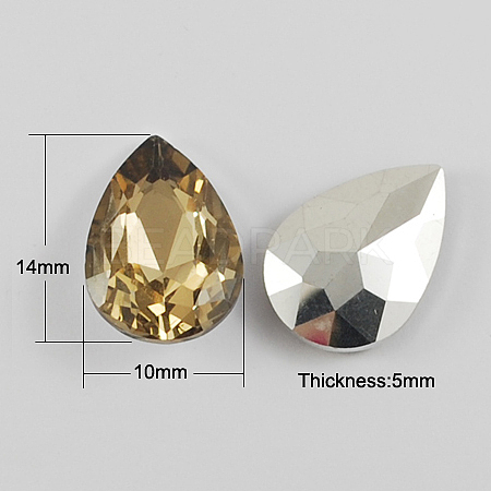 Glass Pointed Back Rhinestone RGLA-Q001-2-1