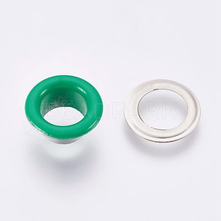 Iron Grommet Eyelet Findings IFIN-WH0023-A06-1
