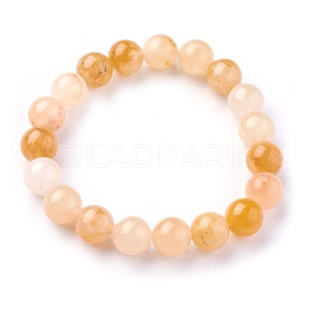 Natural Topaz Jade Beads Stretch Bracelets BJEW-F380-01-C07-1