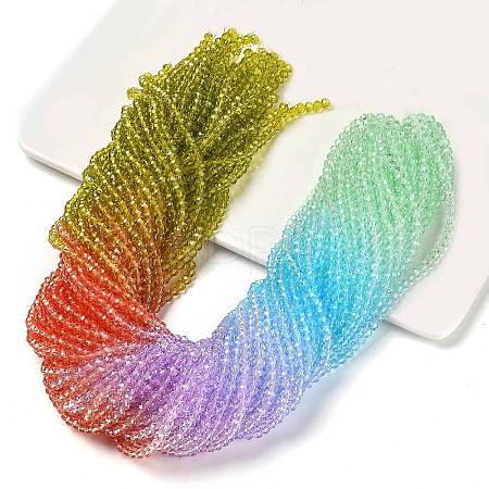 Transparent Painted Glass Beads Strands DGLA-A034-T4mm-A12-1