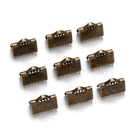 Iron Ribbon Crimp Ends E143Y-AB-1