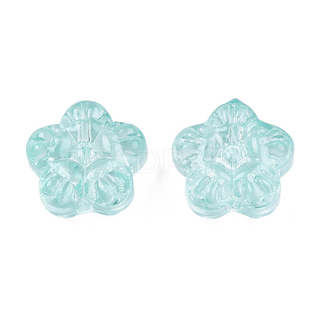 Transparent Spray Painted Glass Beads LS-GLAA-N035-029-C01-1