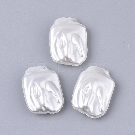 ABS Plastic Imitation Pearl Beads OACR-T022-10-1