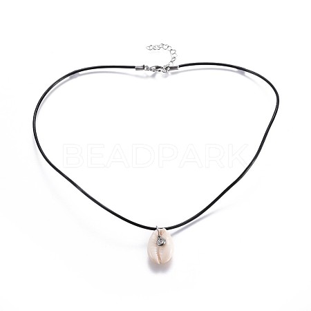 (Jewelry Parties Factory Sale)Cowrie Shell Pendant Necklaces NJEW-JN02339-1