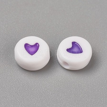 Acrylic Enamel Beads LS-OACR-WH0003-04G-1