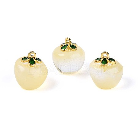 Transparent Glass Apple Pendants LS-X1-DGLA-E004-16K-1