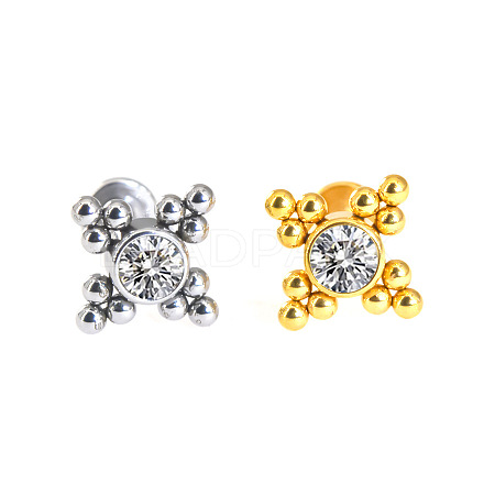 316L Surgical Stainless Steel & G23 Titanium Crystal Rhinestone Labrets for Women Men WG3A239-57-1