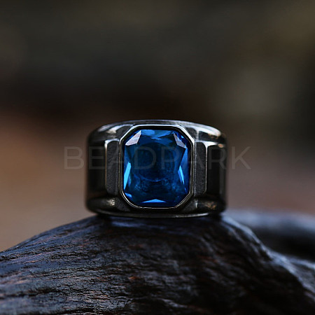 Alloy with Glass Finger Rings for Men FS-WG2A945-21-1