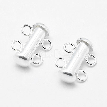 Sterling Silver Slide Lock Clasps STER-K035-01-1
