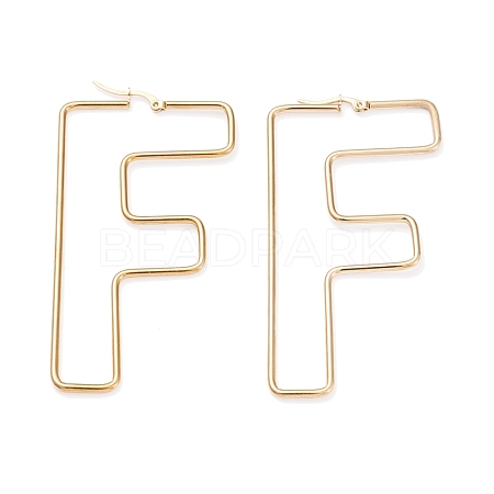 304 Stainless Steel Hoop Earrings EJEW-F251-A02-F-1