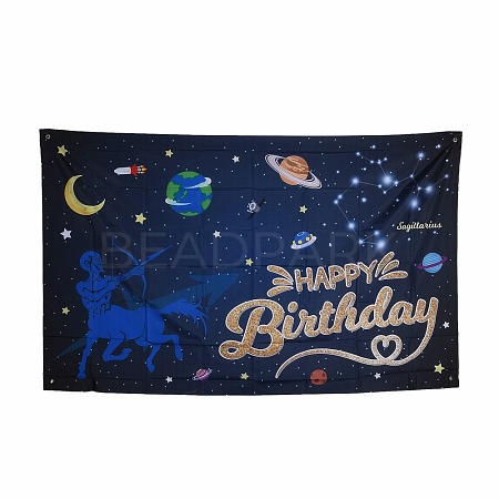 Constellation/Zodiac Sign Polyester Hanging Wall Tapestry AJEW-H108-C08-1