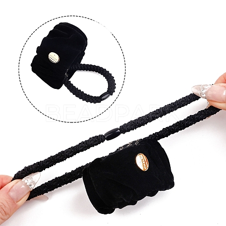 Polyester Elastic Hair Accessories AJEW-Z049-05C-1