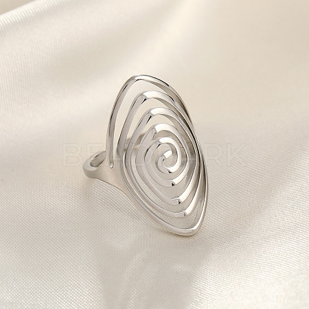 304 Stainless Steel Cuff Open Rings FS-WGD6945-09-1