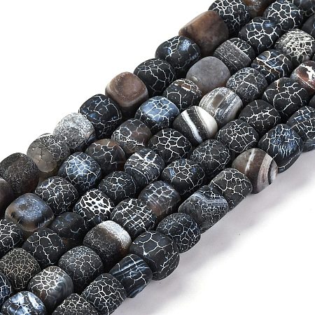 Natural Weathered Agate Beads Strands G-G177-E19-04-1